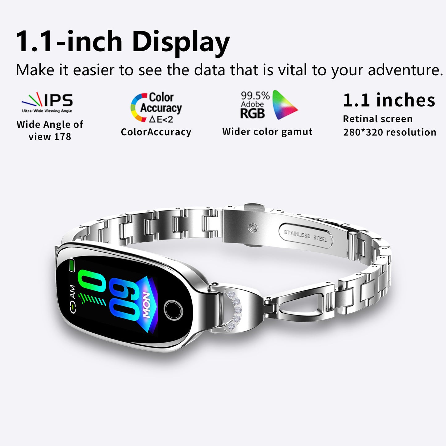 Women's Smart Watch Non-invasive Blood Glucose Menstrual Reminder